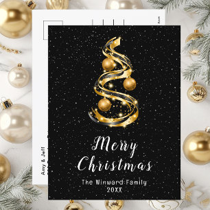 Gold und Schwarze Ornamente Frohe Weihnachten