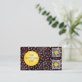 Gold und schwarze Paneelhaut akzeptieren Bitcoin Visitenkarte (Stehend Vorderseite)