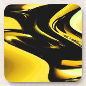 Gold und schwarze Pop-Kunst Untersetzer (Vorderseite)