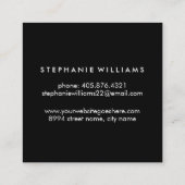 Gold und schwarze quadratische visitenkarte (Rückseite)