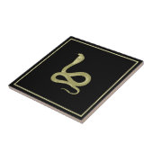 Gold und Schwarze Schlange Fliese (Seite)