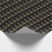 Gold und schwarze Sonnenblumen Naturkunst Muster Geschenkpapier (Ecke)