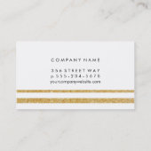 Gold und schwarze Streifen | Diagonal Visitenkarte (Rückseite)