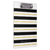 Gold und schwarze Streifen Klemmbrett (Rechts)