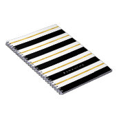 Gold und schwarze Streifen Notizblock (Rechte Seite)
