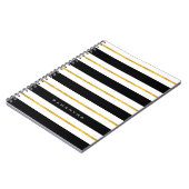 Gold und schwarze Streifen Notizblock (Linke Seite)