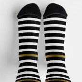 Gold und schwarze Streifen Socken (Oben)