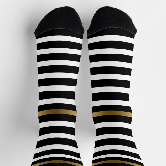 Gold und schwarze Streifen Socken (Oben)