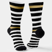 Gold und schwarze Streifen Socken (Gewinkelt)