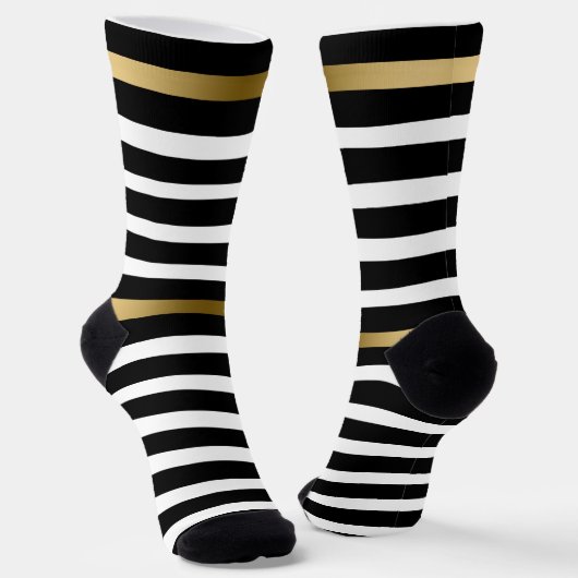 Gold und schwarze Streifen Socken (Gewinkelt)