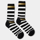 Gold und schwarze Streifen Socken (Rechts)
