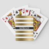 Gold und schwarze Streifen Spielkarten (Rückseite)