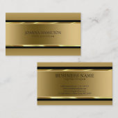 Gold und schwarze Streifen Visitenkarte (Vorne/Hinten)