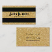 Gold und schwarze Streifen Visitenkarte (Vorne/Hinten)