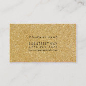 Gold und schwarze Streifen Visitenkarte (Rückseite)
