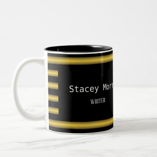 Gold und schwarze Streifen Zweifarbige Tasse (Links)