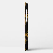 Gold und schwarze Tapeten mit Blumenmuster Case-Mate iPhone Hülle (Rückseite / Links)