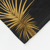 Gold und schwarze Tapeten mit Blumenmuster Fleecedecke (Ecke)