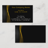 Gold und schwarze Visitenkarte (Vorne/Hinten)