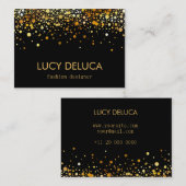Gold und schwarze visitenkarte (Vorne/Hinten)