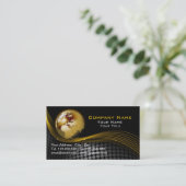 Gold und schwarze Visitenkarte (Stehend Vorderseite)