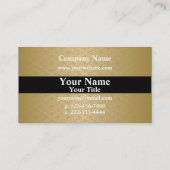 Gold und schwarze Visitenkarte (Rückseite)