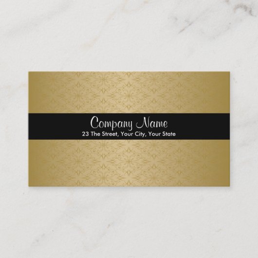Gold und schwarze Visitenkarte (Vorderseite)