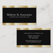 Gold und schwarze Visitenkarten Visitenkarte (Vorne/Hinten)