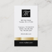 Gold und schwarze Visitenkarten Visitenkarte (Rückseite)