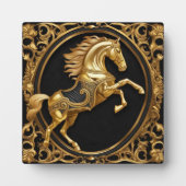 Gold und schwarze Zierrahmen Fotoplatte (Vorderseite)