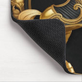 Gold und schwarze Zierrahmen Mousepad (Ecke)