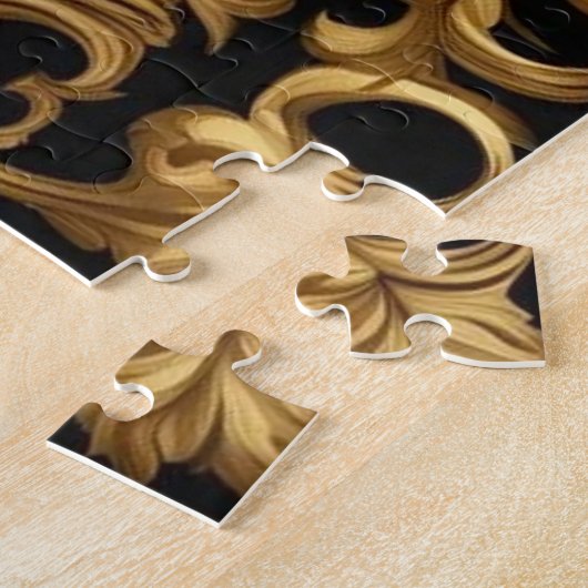Gold und schwarze Zierrahmen Puzzle (Seite)