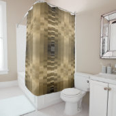 Gold und schwarzer Band-Duschvorhang Duschvorhang (Beispiel)
