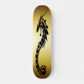 GOLD UND SCHWARZER DRACHE-ENTWURF SKATEBOARD (Vorne)
