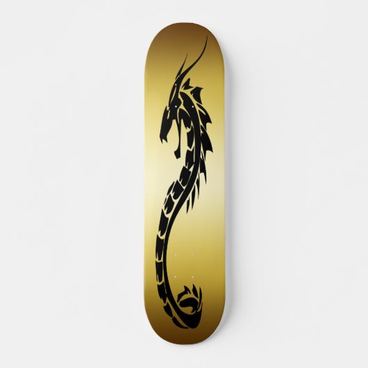 GOLD UND SCHWARZER DRACHE-ENTWURF SKATEBOARD (Vorne)
