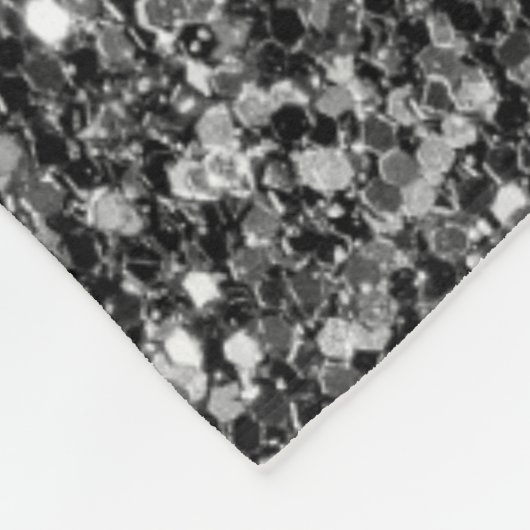 Gold und Schwarzer Glitzer Fleecedecke (Ecke)