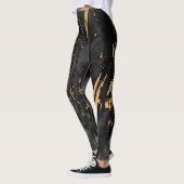 Gold und schwarzer Marmor Leggings (Links)