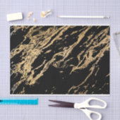 Gold und schwarzer Marmor Seidenpapier (Handwerk)