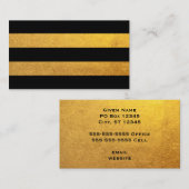 Gold und schwarzer Streifen Visitenkarte (Vorne/Hinten)