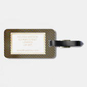 Gold und schwarzer StripedLuggage Umbau Gepäckanhänger (Rückseite horizontal)