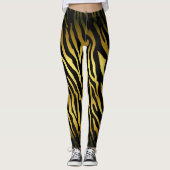 Gold und schwarzer Tierpelz drucken, Leggings (Vorderseite)