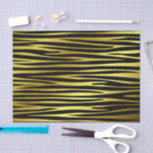 Gold und schwarzer Tiger wie Streifen Muster, Tier Seidenpapier (Handwerk)