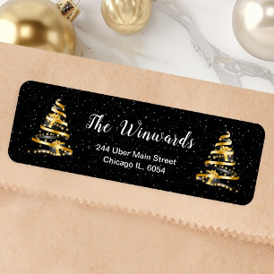 Gold und Schwarzer Weihnachtsbaum