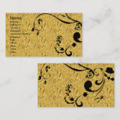 Gold und schwarzer Wirbel Visitenkarte (Vorne/Hinten)