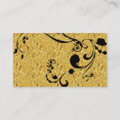 Gold und schwarzer Wirbel Visitenkarte (Rückseite)