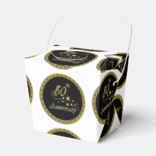 Gold-und Schwarzes 50. Jahrestags-Feier Geschenkschachtel