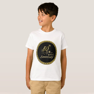Gold-und Schwarzes 50. Jahrestags-Feier T-Shirt