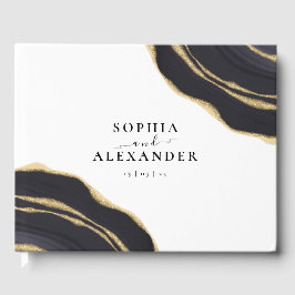 Gold und schwarzes Age Gästebuch