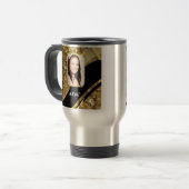 Gold und schwarzes Bling Reisebecher (Vorderseite Links)