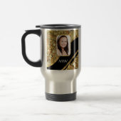 Gold und schwarzes Bling Reisebecher (Links)